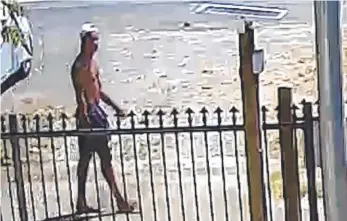  ?? ?? Police are appealing to the public to help identify a man captured on CCTV footage allegedly involved in an assault on McLeod St in 2021.