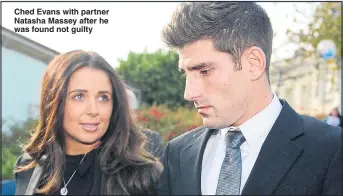  ?? Pictures: WALES NEWS SERVICE ?? Ched Evans with partner Natasha Massey after he was found not guilty