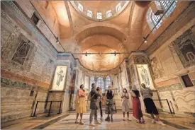  ?? AP-Emrah Gurel ?? People visit St. Savior in Chora church, known as Kariye in Turkish, in Istanbul, on Aug. 21.