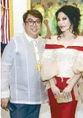  ??  ?? Fashion designer Albert Andrada and Ching Cruz.