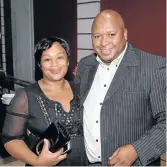  ?? Picture: BRIAN WITBOOI ?? DRESSED UP: Pinky Mketo and Lorenzio Bonam looked smart at The Herald GM Citizen of the Year Awards last Friday at the PE Opera House