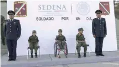  ??  ?? Respeto. Dante, Sofía y Jared conviviero­n con los altos mandos del Ejército.