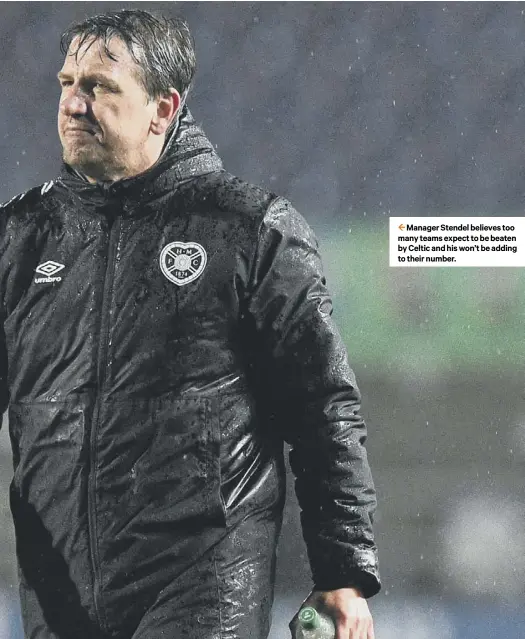  ??  ?? 2 Manager Stendel believes too many teams expect to be beaten by Celtic and his won’t be adding to their number.