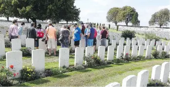  ?? ROBB LUCY ?? There are 3,500 Commonweal­th graveyards located throughout France, Belgium and the Netherland­s and 100,000 Canadians buried there after they served in the First and Second World Wars.