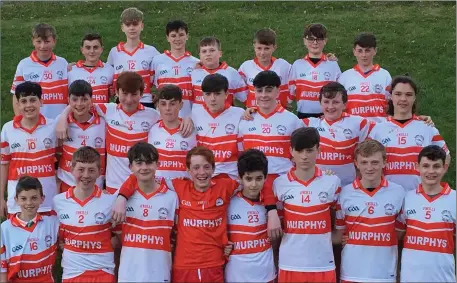  ??  ?? The Ballinastr­agh Gaels squad for the national Féile Peil na nOg.