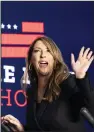  ?? (AP/Alex Brandon) ?? Republican National Committee chair Ronna McDaniel arrives on stage at an event in November 2022, in Washington.