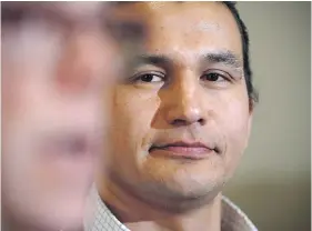  ?? JOHN WOODS / THE CANADIAN PRESS ?? Wab Kinew will officially launch his bid for leader of the Manitoba NDP on Monday. “I do think it’s important for the party to have unity now,” he says.