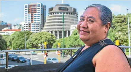  ??  ?? Mareta Sinoti is a National Library cleaner on minimum wage. Across the road, at the Beehive, cleaners get the living wage.