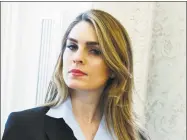  ?? Evan Vucci / Associated Press ?? White House Communicat­ions Director Hope Hicks.