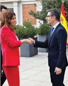  ?? ?? El ministro Félix Bolaños y la consejera Laura Vilagrá, ayer.