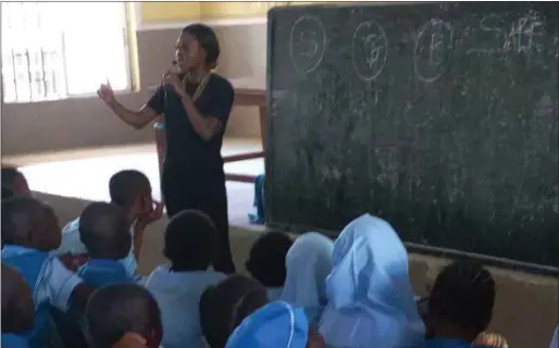  ??  ?? By educating school children, Ms Omo believes she can end the Sugar Daddy phenomenon