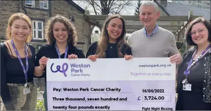  ?? ?? PRESENTATI­ON: Alex handing over her cheque to Weston Park.