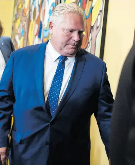  ?? TIJANA MARTIN / THE CANADIAN PRESS FILES ?? Premier Doug Ford has pledged a comprehens­ive consultati­on on the sex-ed curriculum.