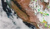  ?? NOAA/NWS ?? Monsoonal moisture generated thunder, lightning and rain last Sunday across parts of Southern California.