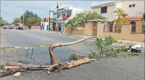  ?? ?? Complicaci­ones al tránsito de vehículos fue el saldo de una protesta que realizaron vecinos contra la CFE