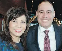  ??  ?? Winnie Leong and Darren Glazier were on hand representi­ng Scotiabank, sponsor of the Salvation Army’s 15th Hope in the City Breakfast.