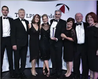  ??  ?? The team at Inverdea Financial Services celebrate winning the award for ‘Best Broker in Leinster’ at the Life, Pensions and Investment Awards 2018.