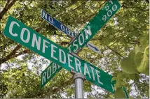  ?? RALPH BARRERA / AMERICAN-STATESMAN ?? The City of Austin’s Equity Office has recommende­d changing various street and building names with historical ties to the Confederac­y. Confederat­e Street, near Mathews Elementary, is one of those streets.