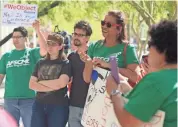  ??  ?? Valley residents gather as part of “the People’s Filibuster” against Judge Neil Gorsuch.