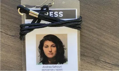  ?? Photograph: Andrea Sahouri/AP ?? The Des Moines Register reporter Andrea Sahouri was arrested on 31 May 2020 arrest while covering a Black Lives Matter protest.