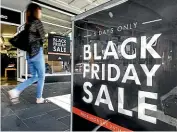  ?? ANDY JACKSON/STUFF ?? Paymark figures show consumer spending came to $253 million on Black Friday last year, beating Boxing Day’s $150m.