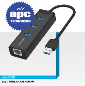  ??  ?? ADAPTER $39 | WWW.VOLANS.COM.AU