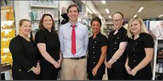  ??  ?? Staff members Fiona Buckley, Breda O’Mahony, Ger Linehan, Elaine O’Donovan, Elizabeth O’Connell and Michelle Heffernan pictured at Horgan’s Pharmacy (staff members Lily Moynihan, Maura Jones, Hazel O’Donovan and Kieran O’Keeffe were not present for photograph).