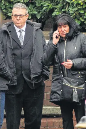  ??  ?? &gt; Dean Westwood and Wendy Baker outside Birmingham Crown Court