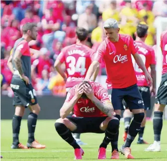  ?? EFE ?? El Mallorca necesita ganar para mantener las opciones de salvarse