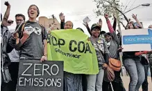  ?? | African News Agency Archives ?? CLIMATE activists protest against the use of fossil fuels in Pretoria. Ahead of the COP27 summit in Sharm El-sheikh, African campaigner­s and leaders have stressed the need for loss and damage funding from wealthy nations that have largely created the climate emergency, as well as greater investment­s in renewables, says the writer.