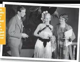  ??  ?? CAREER PEEK: Sally with her famed dance clad only in ostrich feathers. Right, aged 22, in silent movie Red Dice