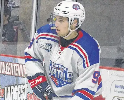  ?? JASON SIMMONDS/JOURNAL PIONEER ?? Bennett MacArthur is a rookie with the Summerside D. Alex MacDonald Ford Western Capitals.