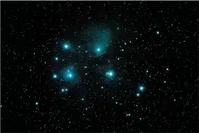  ?? Courtesy photo ?? The Pleiades is a group of young, blue, very hot stars visible on the eastern horizon in the January night sky.