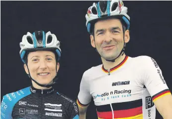  ?? FOTO: TOMOTION ?? Danièle Troesch und Max Friedrich wollen bei der Bike Transalp ganz vorne mitfahren.