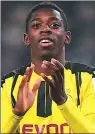  ??  ?? Ousmane Dembele