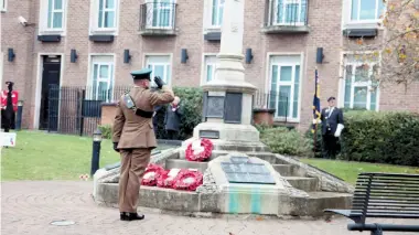  ??  ?? A private Remembranc­e service was held in Maidenhead. Credit:Maria Scavetta Photogica.com