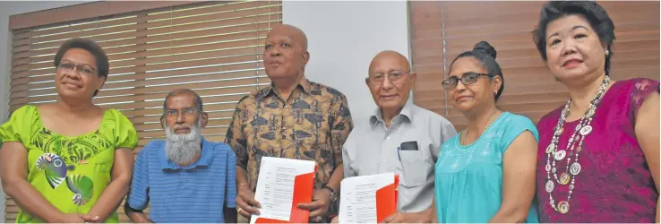  ?? Photo: Waisea Nasokia ?? From left: Minister for Women, Children and Poverty Alleviatio­n, Mereseini Vuniwaqa, trustee Abdul Samsher, Permanent Secretary for Women, Children and Poverty Alleviatio­n, Dr Josefa Koroivueti, Punjas Director Kantilal Punja, Trustee and Board...