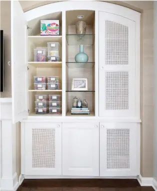  ?? DOUGLAS HILL/THE WASHINGTON POST ?? A mini-craft closet for children features clear uniform boxes that make it easy for kids to see what they need. If your organizati­onal system is simple, your kids will actually use it.