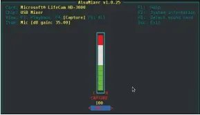  ??  ?? Use the Up arrow to maximise the capture volume of your device (in this case, we’re using a Microsoft USB webcam).