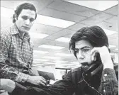  ?? Ken Feil TWP ?? AT LEFT, DUSTIN HOFFMAN and Robert Redford in the 1976 film “All the President’s Men.” At right are the Washington Post reporters they portray, Bob Woodward, left, and Carl Bernstein in 1973.