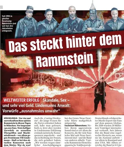 Rammstein-Konzert in München: Musik, Feuer und treue Fans