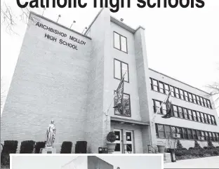  ?? ?? HIGH PRAISE: Archbishop Molloy High School (above) has a strong focus on new technology. St. Joseph Hill Academy (left) promotes volunteeri­sm in the community.