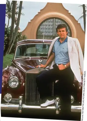  ??  ?? Young tycoon: Trump with Rolls-Royce in Mar-a-Lago, Florida
