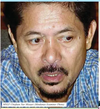  ??  ?? MNLF Chieftain Nur Misuari (Mindanao Examiner Photo)