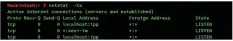  ??  ?? Figure 3: netstat-ta shows all the tcp connection­s happening in the system