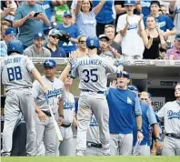  ?? DENIS POROY/GETTY IMAGES ?? The difference between 105 wins and 110 won’t be what cements this Dodger team’s legacy. Anything short of a world championsh­ip would be considered a failure.