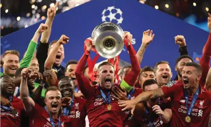  ??  ?? Liverpool won the Champions League in June after finishing fourth in the Premier League in the 2017-18 season. Photograph: Matthias Hangst/Getty Images