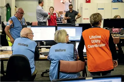  ?? PHOTO: ANDY JACKSON/STUFF ?? About 100 volunteers have been working for Civil Defence during the state of emergency.