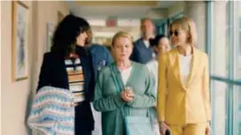  ??  ?? From left: Eiza Gonzalez, Dianne Wiest and Rosamund Pike in a scene from “I Care A Lot”