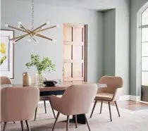  ?? SHERWIN-WILLIAMS ?? A field of greens: Like other major paint brands, Sherwin-Williams announced a soft shade of green (Evergreen Fog SW 9130) as its 2022 Color of the Year. A “sophistica­ted gray-green” that “moves toward revitaliza­tion and growth.”